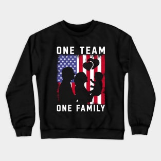One Team One Family, Family Day Gift, Gift for Mom, Gift for Dad, Gift for Son, Gift for Daughter Crewneck Sweatshirt